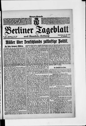 Berliner Tageblatt und Handels-Zeitung vom 24.07.1919