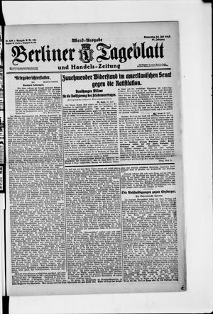 Berliner Tageblatt und Handels-Zeitung vom 24.07.1919