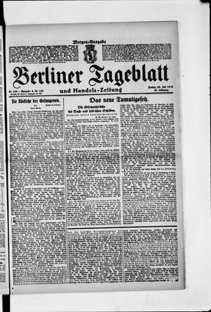 Berliner Tageblatt und Handels-Zeitung vom 25.07.1919