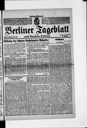 Berliner Tageblatt und Handels-Zeitung vom 27.07.1919