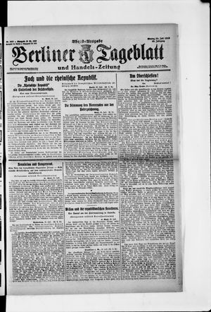 Berliner Tageblatt und Handels-Zeitung vom 28.07.1919