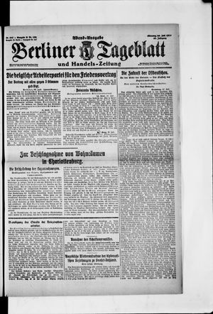 Berliner Tageblatt und Handels-Zeitung vom 29.07.1919