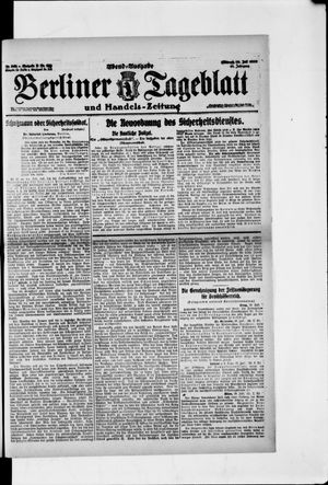 Berliner Tageblatt und Handels-Zeitung vom 30.07.1919
