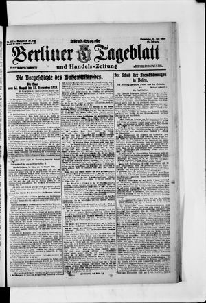 Berliner Tageblatt und Handels-Zeitung vom 31.07.1919