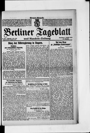 Berliner Tageblatt und Handels-Zeitung vom 02.08.1919