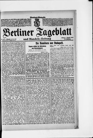 Berliner Tageblatt und Handels-Zeitung vom 04.08.1919