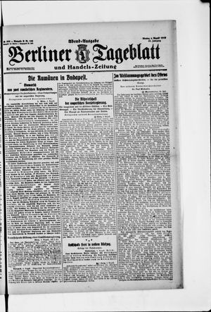 Berliner Tageblatt und Handels-Zeitung vom 04.08.1919