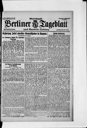 Berliner Tageblatt und Handels-Zeitung on Aug 7, 1919