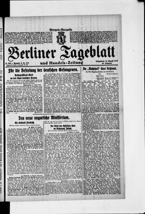 Berliner Tageblatt und Handels-Zeitung vom 16.08.1919