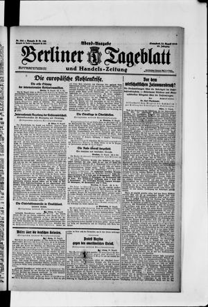 Berliner Tageblatt und Handels-Zeitung on Aug 23, 1919