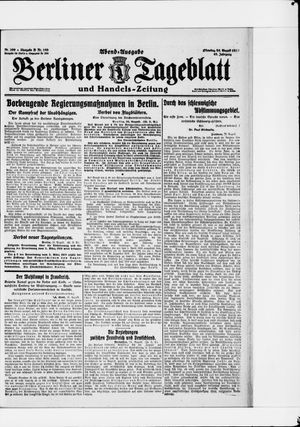 Berliner Tageblatt und Handels-Zeitung on Aug 26, 1919