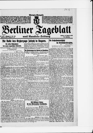 Berliner Tageblatt und Handels-Zeitung vom 29.08.1919