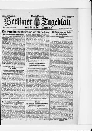 Berliner Tageblatt und Handels-Zeitung vom 05.09.1919