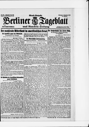 Berliner Tageblatt und Handels-Zeitung vom 09.09.1919