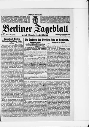 Berliner Tageblatt und Handels-Zeitung on Sep 10, 1919