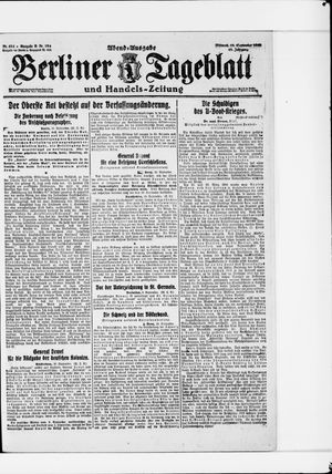 Berliner Tageblatt und Handels-Zeitung on Sep 10, 1919