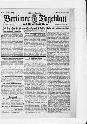Berliner Tageblatt und Handels-Zeitung vom 18.09.1919