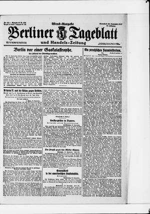 Berliner Tageblatt und Handels-Zeitung vom 20.09.1919