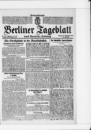 Berliner Tageblatt und Handels-Zeitung on Sep 23, 1919