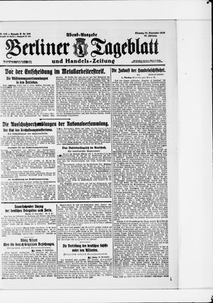 Berliner Tageblatt und Handels-Zeitung vom 23.09.1919
