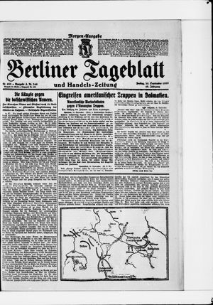 Berliner Tageblatt und Handels-Zeitung vom 26.09.1919