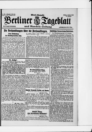 Berliner Tageblatt und Handels-Zeitung vom 03.10.1919