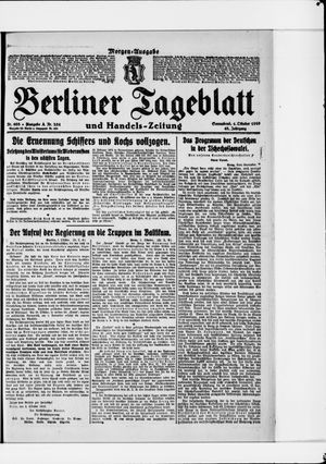 Berliner Tageblatt und Handels-Zeitung vom 04.10.1919