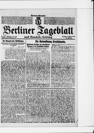 Berliner Tageblatt und Handels-Zeitung vom 05.10.1919