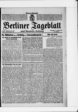 Berliner Tageblatt und Handels-Zeitung vom 11.10.1919