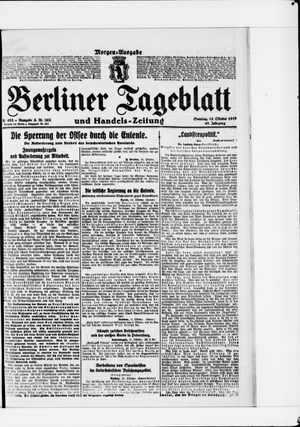 Berliner Tageblatt und Handels-Zeitung vom 12.10.1919