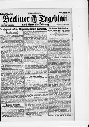 Berliner Tageblatt und Handels-Zeitung vom 13.10.1919