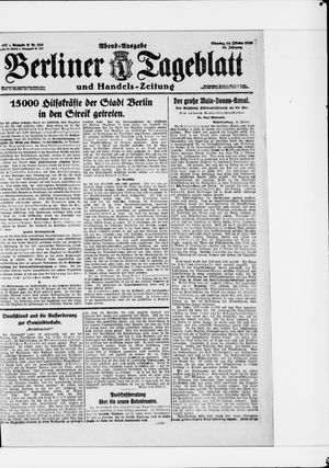 Berliner Tageblatt und Handels-Zeitung vom 14.10.1919