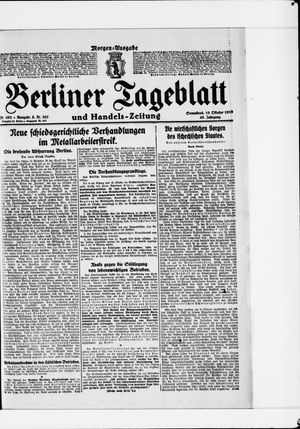 Berliner Tageblatt und Handels-Zeitung vom 17.10.1919