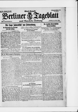 Berliner Tageblatt und Handels-Zeitung vom 20.10.1919