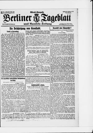 Berliner Tageblatt und Handels-Zeitung on Oct 24, 1919