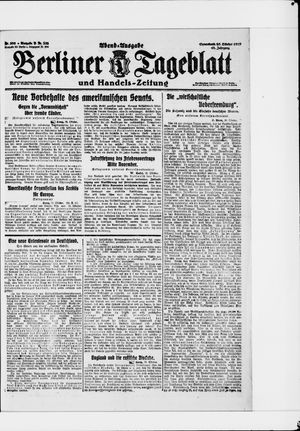 Berliner Tageblatt und Handels-Zeitung vom 25.10.1919