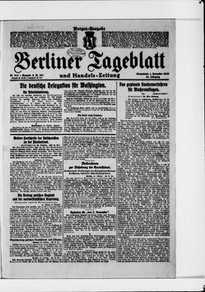 Berliner Tageblatt und Handels-Zeitung vom 01.11.1919