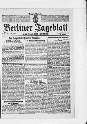 Berliner Tageblatt und Handels-Zeitung on Nov 2, 1919