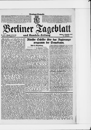 Berliner Tageblatt und Handels-Zeitung vom 03.11.1919