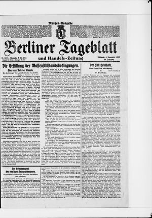 Berliner Tageblatt und Handels-Zeitung on Nov 5, 1919