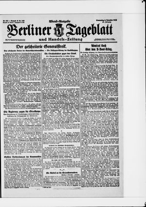 Berliner Tageblatt und Handels-Zeitung vom 06.11.1919