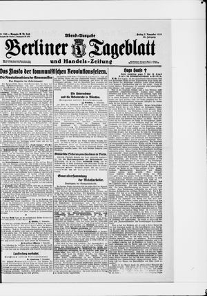 Berliner Tageblatt und Handels-Zeitung vom 07.11.1919