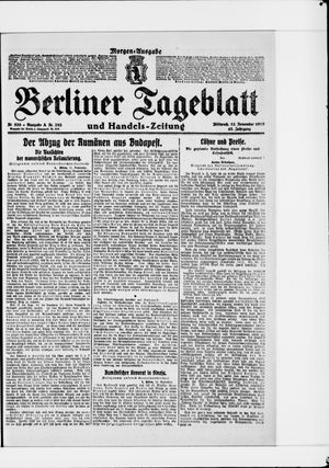 Berliner Tageblatt und Handels-Zeitung vom 12.11.1919