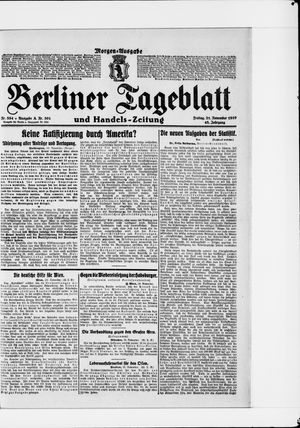 Berliner Tageblatt und Handels-Zeitung vom 21.11.1919