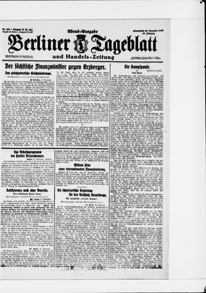 Berliner Tageblatt und Handels-Zeitung vom 22.11.1919