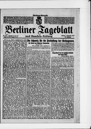 Berliner Tageblatt und Handels-Zeitung vom 01.12.1919