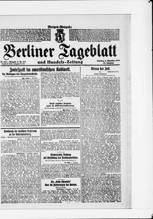 Berliner Tageblatt und Handels-Zeitung vom 02.12.1919