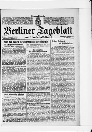 Berliner Tageblatt und Handels-Zeitung vom 03.12.1919