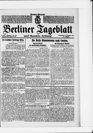Berliner Tageblatt und Handels-Zeitung vom 11.12.1919
