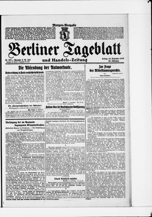 Berliner Tageblatt und Handels-Zeitung vom 12.12.1919